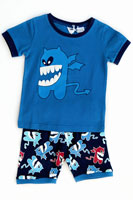 Milky Monster PJs Indigo Blue